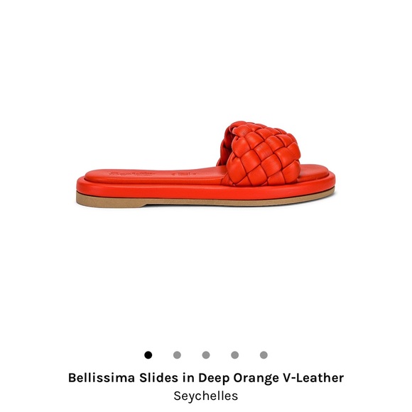 Seychelles Bellissima Slides in Deep Orange V-Leather NWT - Picture 2 of 6